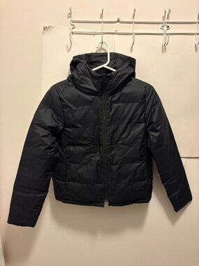 Muji Women Black Lightweight Down Jacket
